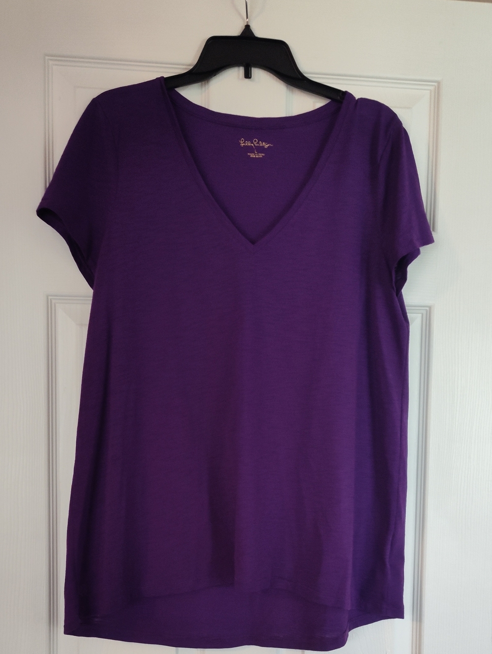 Lilly Pulitzer Purple V-Neck Women's Top